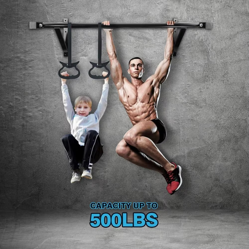 Heavy Duty Wall Mounted Pull up Bar, 500Lbs Capacity Home Gym Equipment for Strength Training & Fitness Exercise