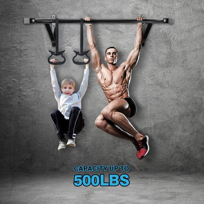 Heavy Duty Wall Mounted Pull up Bar, 500Lbs Capacity Home Gym Equipment for Strength Training & Fitness Exercise
